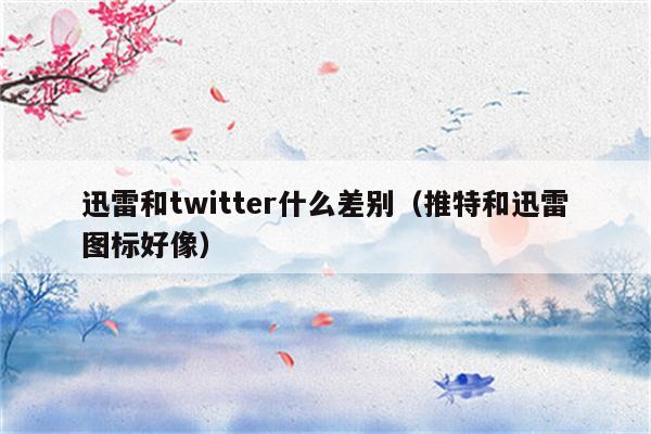 迅雷和twitter什么差别（推特和迅雷图标好像）