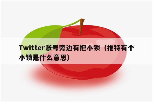 Twitter账号旁边有把小锁（推特有个小锁是什么意思）