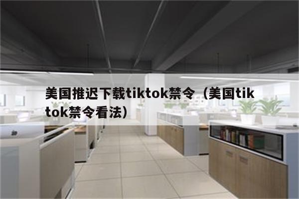 美国推迟下载tiktok禁令（美国tiktok禁令看法）