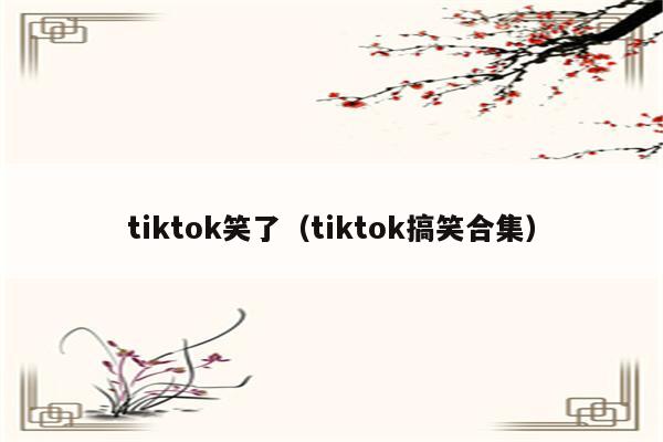 tiktok笑了（tiktok搞笑合集）