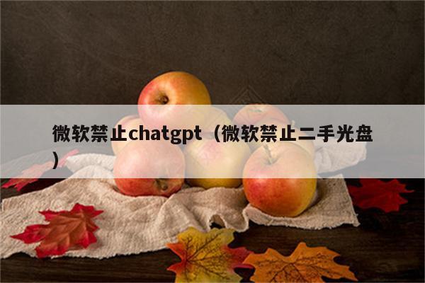 微软禁止chatgpt（微软禁止二手光盘）