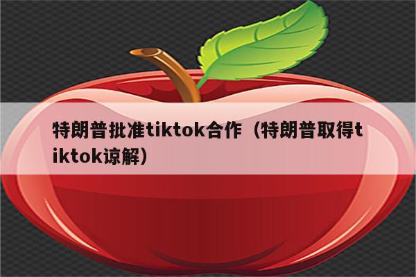 特朗普批准tiktok合作（特朗普取得tiktok谅解）