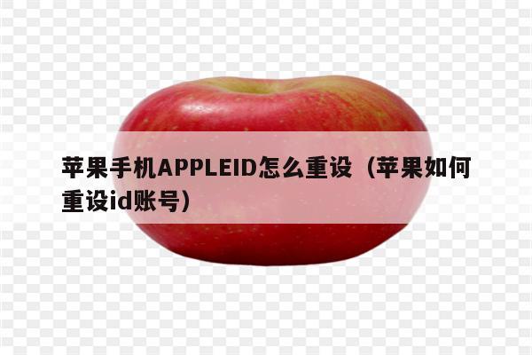 苹果手机APPLEID怎么重设（苹果如何重设id账号）