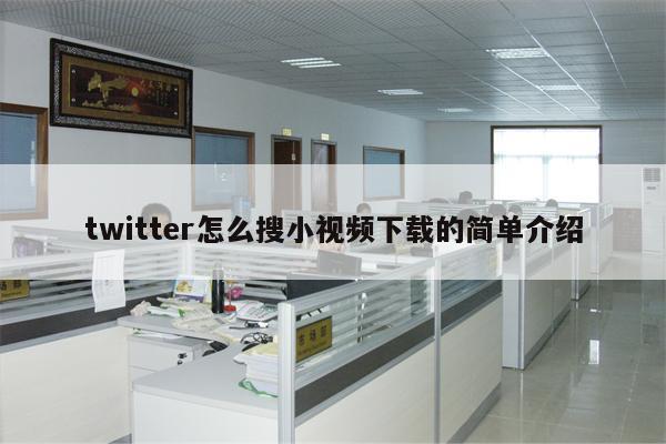 twitter怎么搜小视频下载的简单介绍