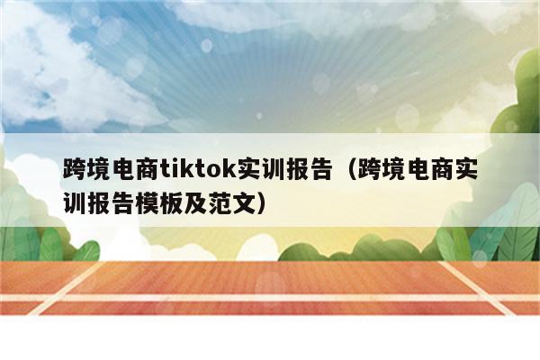 跨境电商tiktok实训报告（跨境电商实训报告模板及范文）