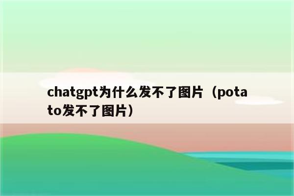 chatgpt为什么发不了图片（potato发不了图片）