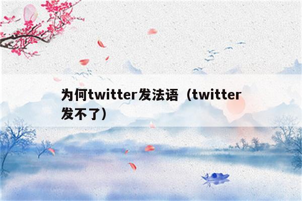 为何twitter发法语（twitter发不了）