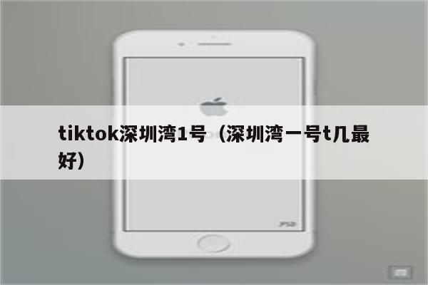 tiktok深圳湾1号（深圳湾一号t几最好）