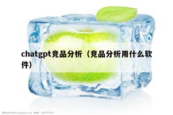 chatgpt竞品分析（竞品分析用什么软件）