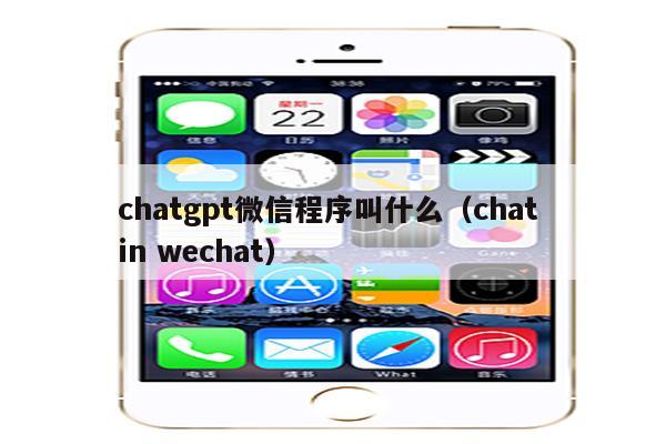 chatgpt微信程序叫什么（chat in wechat）