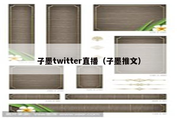 子墨twitter直播（子墨推文）