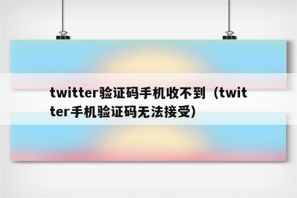 twitter验证码手机收不到（twitter手机验证码无法接受）