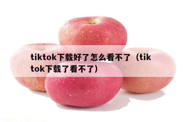 tiktok下载好了怎么看不了（tik tok下载了看不了）