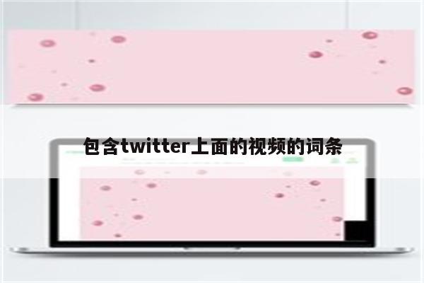 包含twitter上面的视频的词条