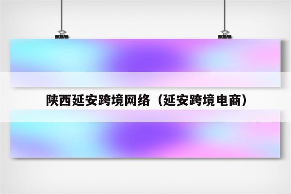 陕西延安跨境网络（延安跨境电商）