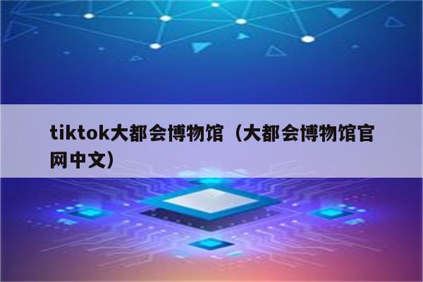 tiktok大都会博物馆（大都会博物馆官网中文）