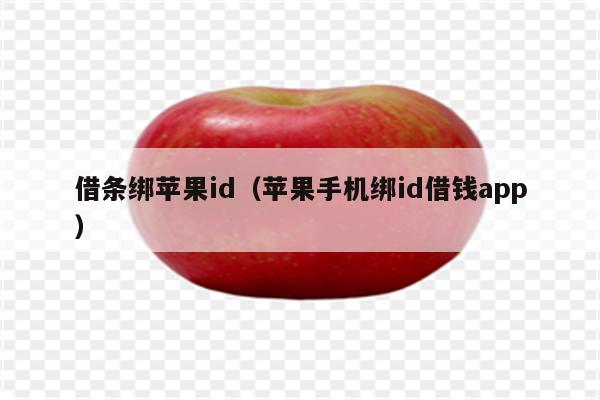 借条绑苹果id（苹果手机绑id借钱app）