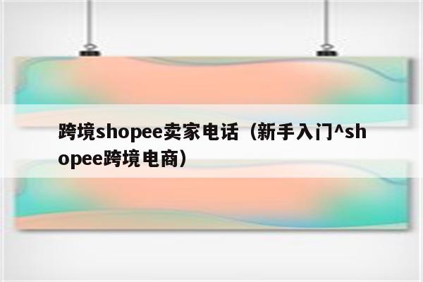 跨境shopee卖家电话（新手入门^shopee跨境电商）