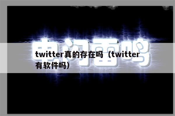 twitter真的存在吗（twitter有软件吗）