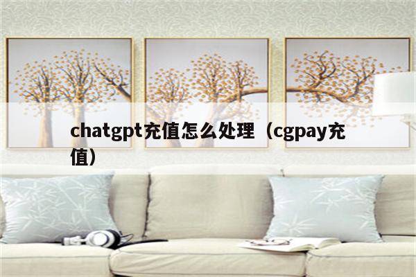 chatgpt充值怎么处理（cgpay充值）