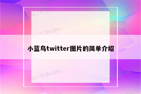 小蓝鸟twitter图片的简单介绍