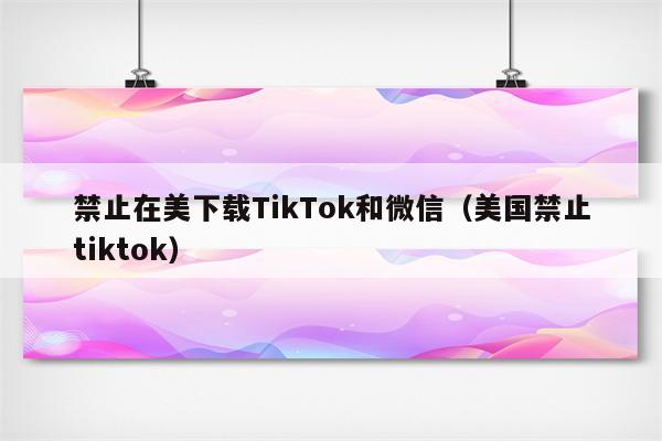 禁止在美下载TikTok和微信（美国禁止tiktok）