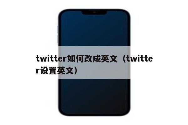 twitter如何改成英文（twitter设置英文）