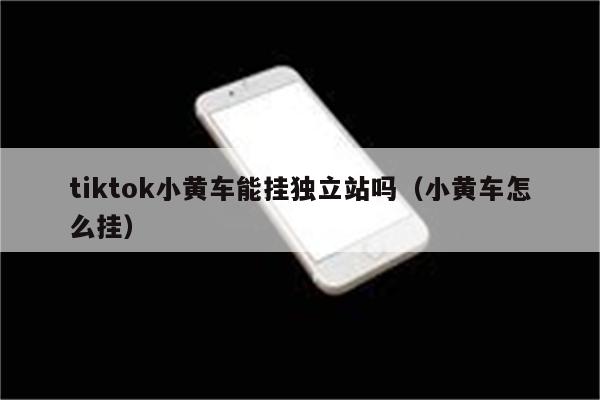 tiktok小黄车能挂独立站吗（小黄车怎么挂）