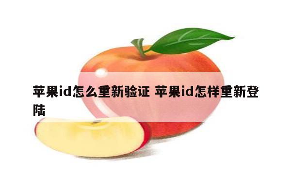 苹果id怎么重新验证 苹果id怎样重新登陆