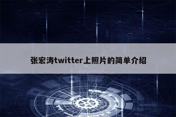 张宏涛twitter上照片的简单介绍