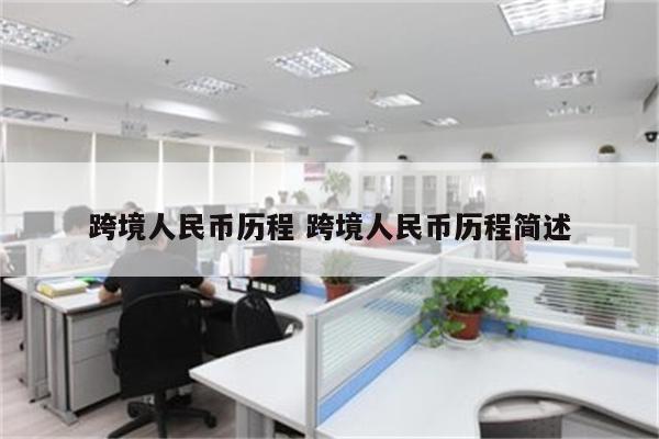 跨境人民币历程 跨境人民币历程简述