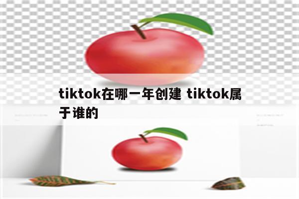 tiktok在哪一年创建 tiktok属于谁的