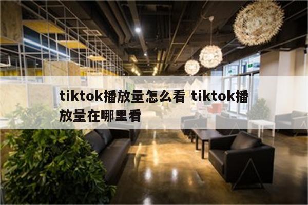 tiktok播放量怎么看 tiktok播放量在哪里看