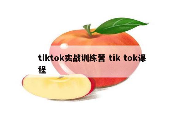 tiktok实战训练营 tik tok课程