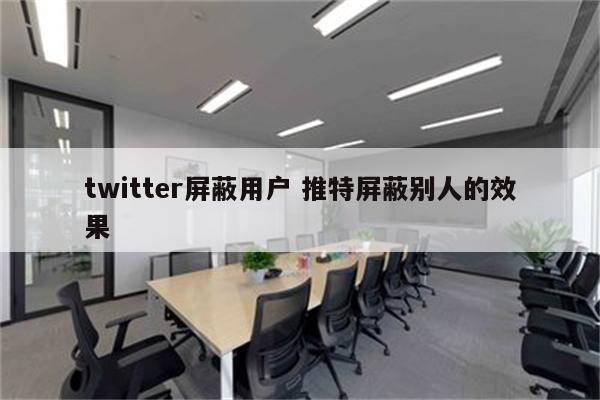 twitter屏蔽用户 推特屏蔽别人的效果