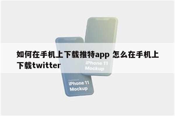 如何在手机上下载推特app 怎么在手机上下载twitter