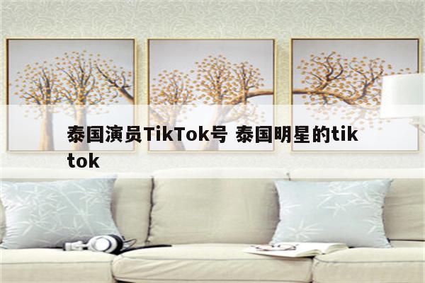 泰国演员TikTok号 泰国明星的tiktok