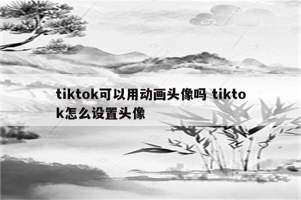 tiktok可以用动画头像吗 tiktok怎么设置头像