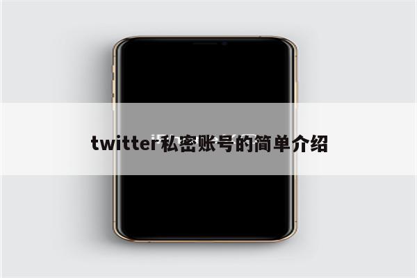 twitter私密账号的简单介绍