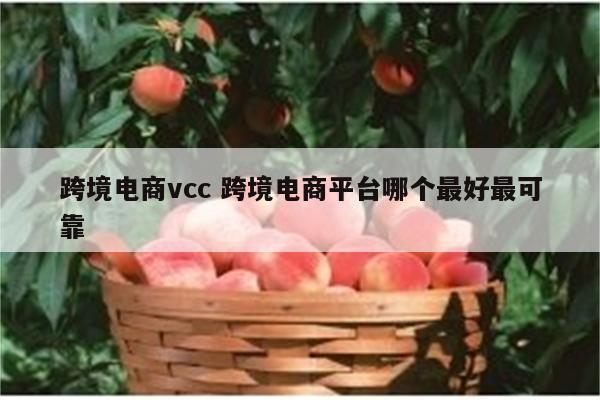 跨境电商vcc 跨境电商平台哪个最好最可靠