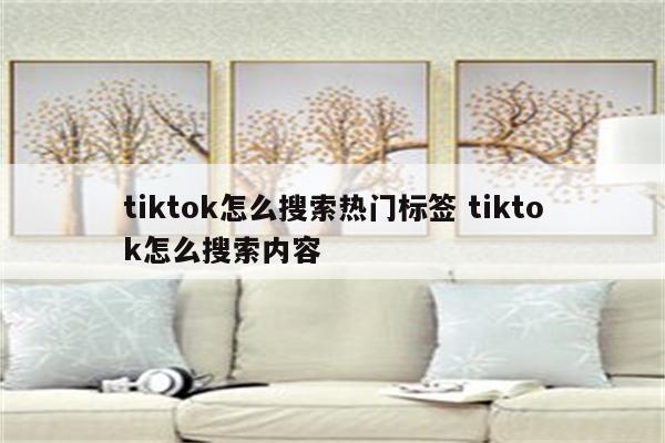 tiktok怎么搜索热门标签 tiktok怎么搜索内容