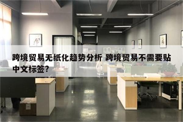 跨境贸易无纸化趋势分析 跨境贸易不需要贴中文标签?