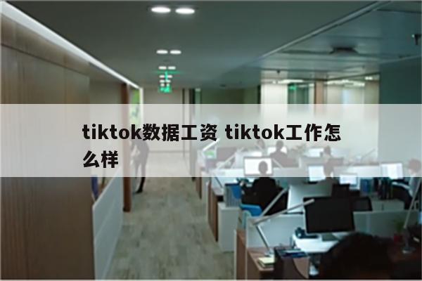 tiktok数据工资 tiktok工作怎么样