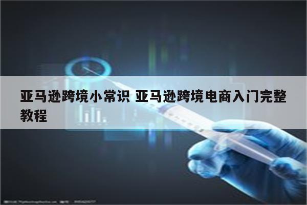 亚马逊跨境小常识 亚马逊跨境电商入门完整教程