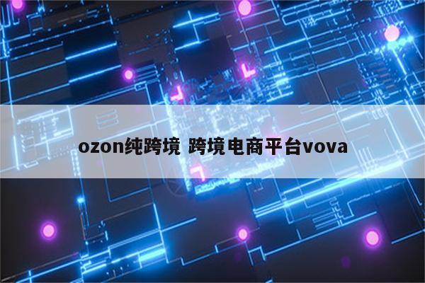 ozon纯跨境 跨境电商平台vova