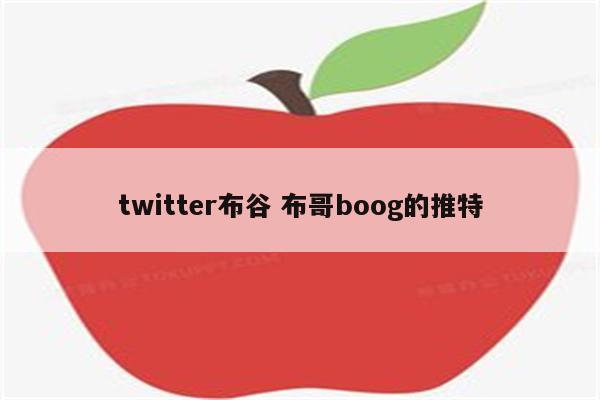 twitter布谷 布哥boog的推特