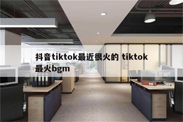 抖音tiktok最近很火的 tiktok最火bgm