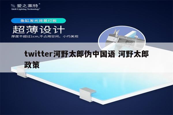 twitter河野太郎伪中国语 河野太郎政策