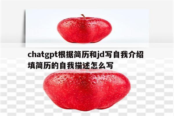 chatgpt根据简历和jd写自我介绍 填简历的自我描述怎么写