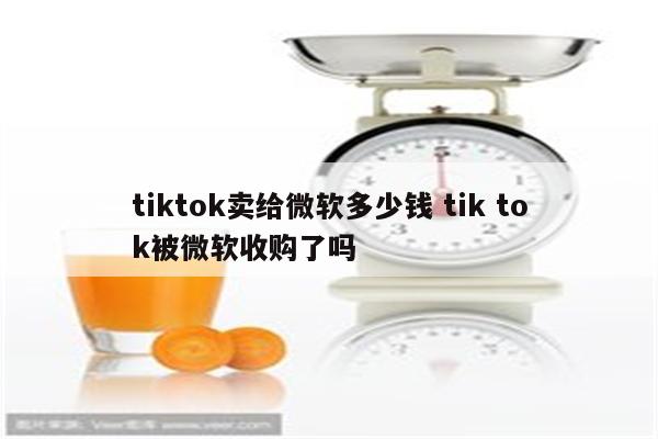 tiktok卖给微软多少钱 tik tok被微软收购了吗